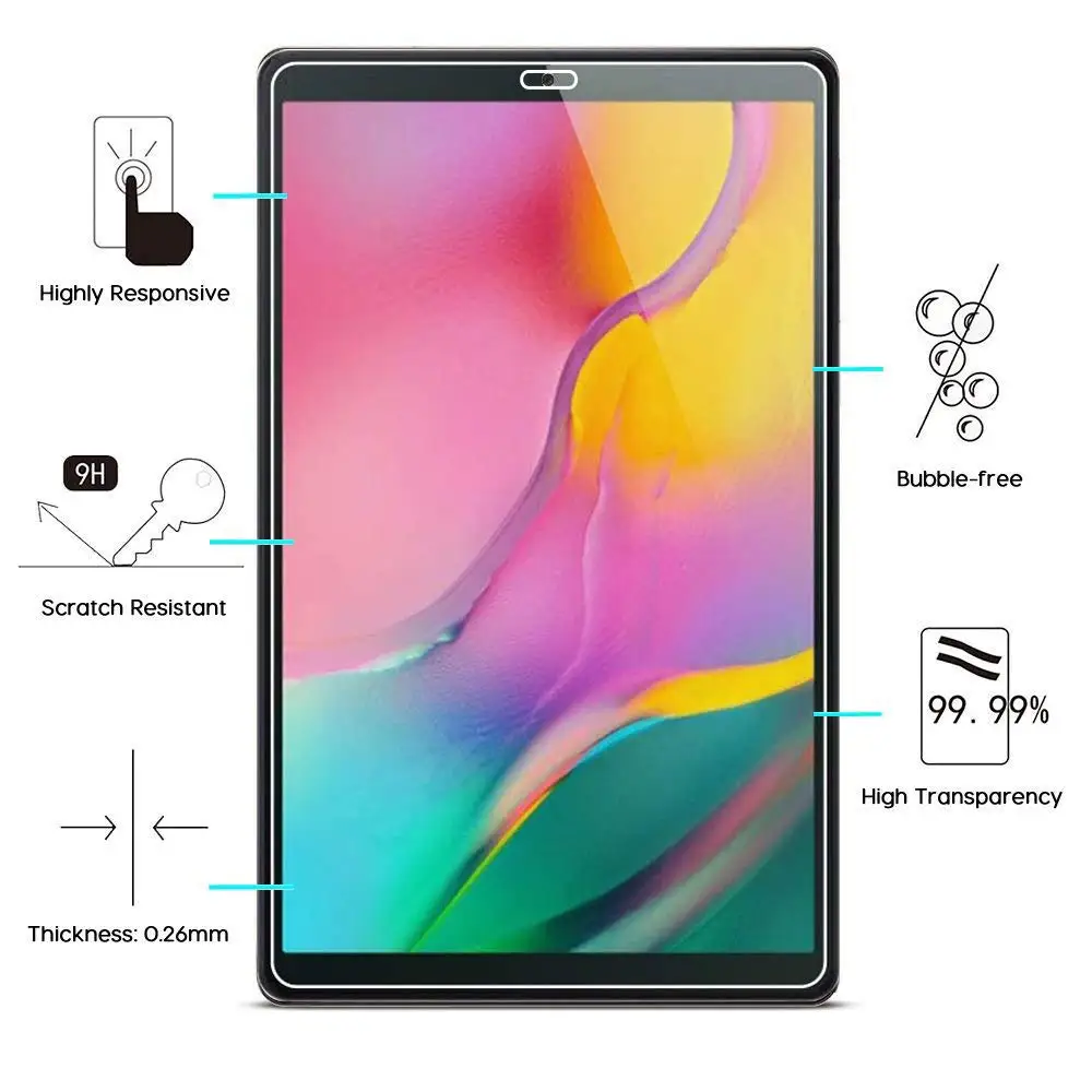 Для Samsung Galaxy Tab 2 3 4 10 1 S6 Lite S5E 5 E 9 6 S2 S3 7 Защитная пленка для экрана из закаленного