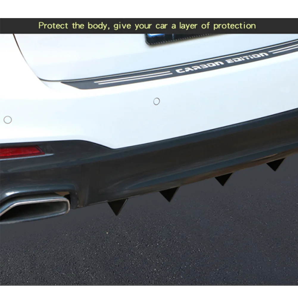 4 шт. карбоновый стиль автомобиля задний бампер спойлер 15x3x5 см универсальный