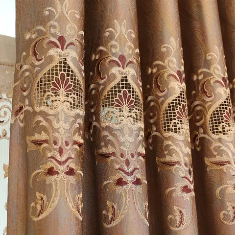 Роскошные шторы в европейском стиле вилла золотые водорастворимые с вышивкой