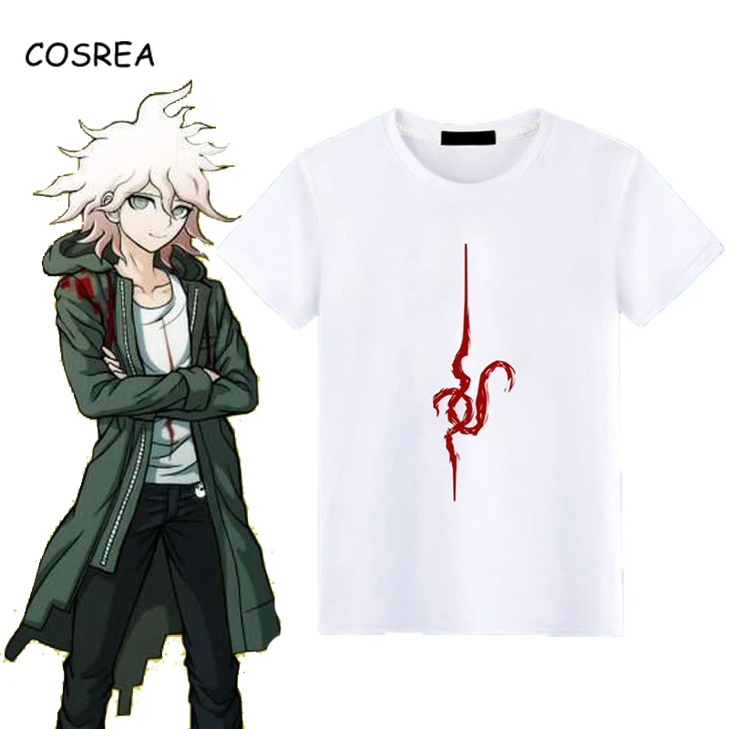 

Костюм для косплея Danganronpa, ТРИГГЕРНАЯ рубашка для счастливого хаоса, Мужская одежда, женские летние топы