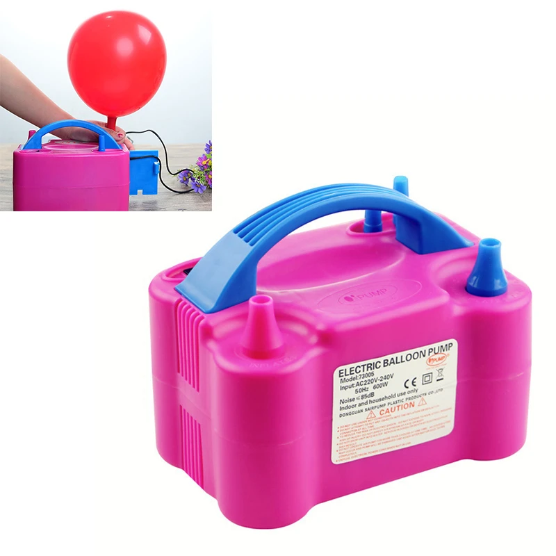 

600W Portable Dual Nozzle High Power 220V Electric Balloon Pump Twin Nozzles Blower Pump/Electric Balloon Air Inflator Decor