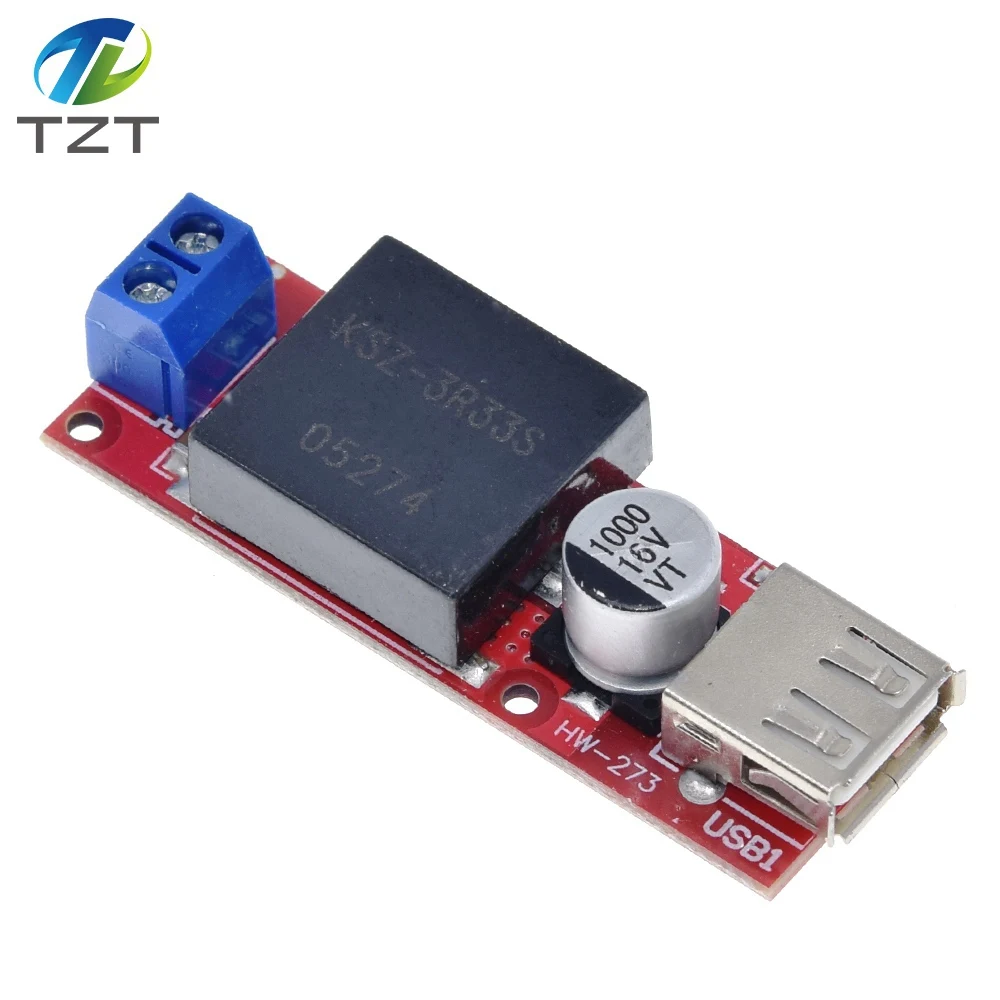 TZT 5 в USB-выходной преобразователь постоянного тока 7-24 В 3 А понижающий модуль KIS3R33S