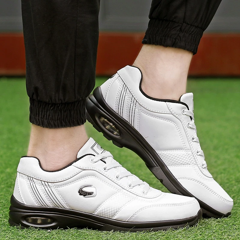 Мужские кожаные кроссовки для бега и ходьбы | Спорт развлечения