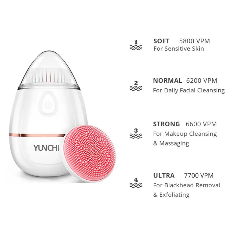 3D электрическая Очищающая щетка для лица звуковое очищающее средство с 2 кистями