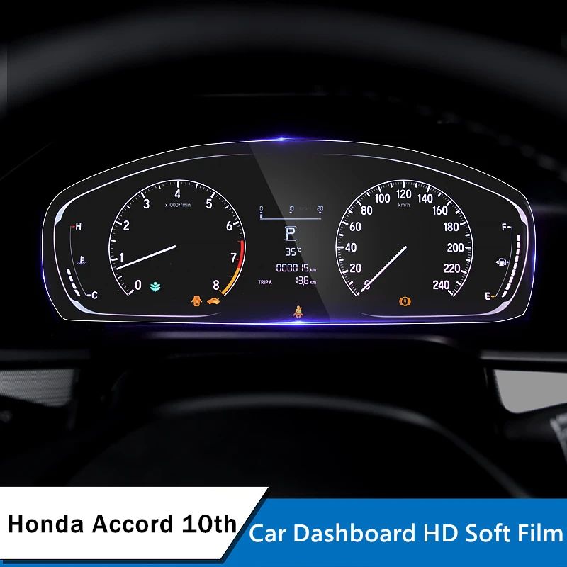 Мягкая защитная пленка HD для приборной панели автомобиля Honda Accord 10 2018 2019|Наклейки
