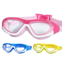 2022 kids goggles boys waterproof and anti fog hd swimming glasses girls big box swimming cap childrens swimming goggles set