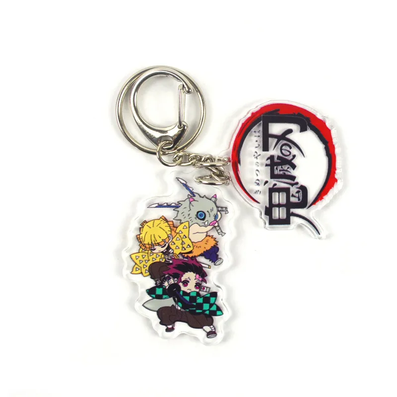 

Anime Demon Slayer Kimetsu No Yaiba Keychain Kamado Tanjirou Kamado-Nezuko Tomioka Giyuu Acrylic Key Chain Cute Funny Cartoon