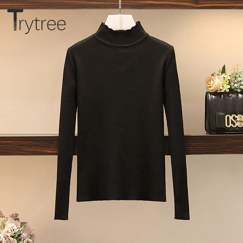 Trytree 2020 AW Women Casual two piece set Knitted Sweater + Sling Dress Polka Dot Zipper Sashes Set Fashion A-line 2 Piece |