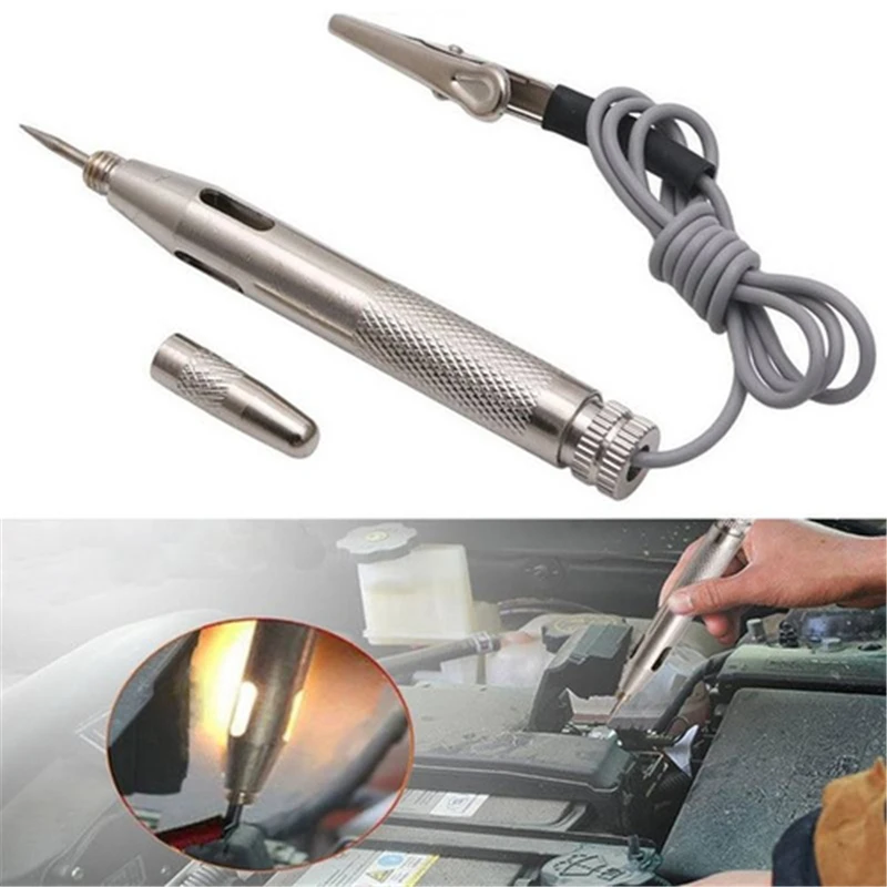 

DC 6V 12V 24V Probe Light System Test Probe Lamp Auto Car Light Circuit Tester Lamp Voltage Test Pen Detector Copper