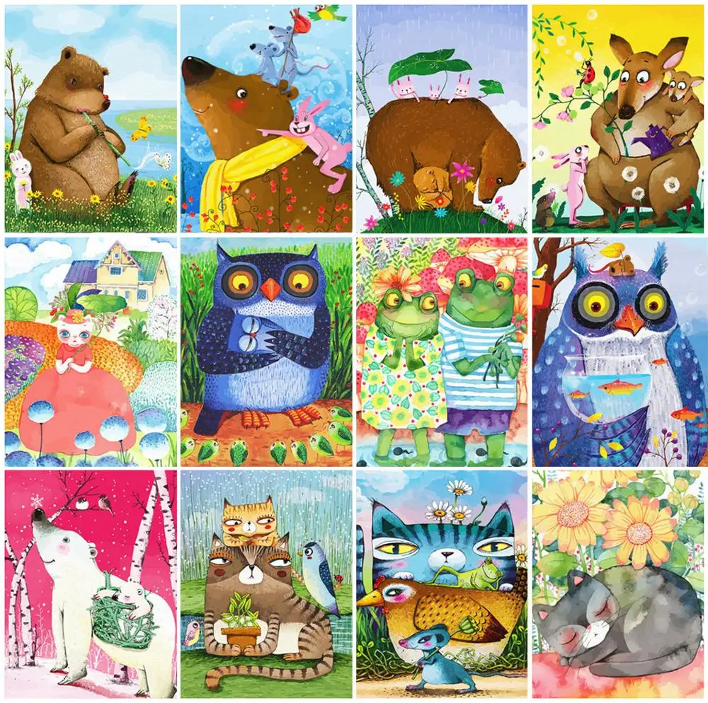 

Картины по номерам, животные, панда, 50x40 см, масляная живопись, Набор цифр подарок, Раскраска по номерам, холст, набор для стен