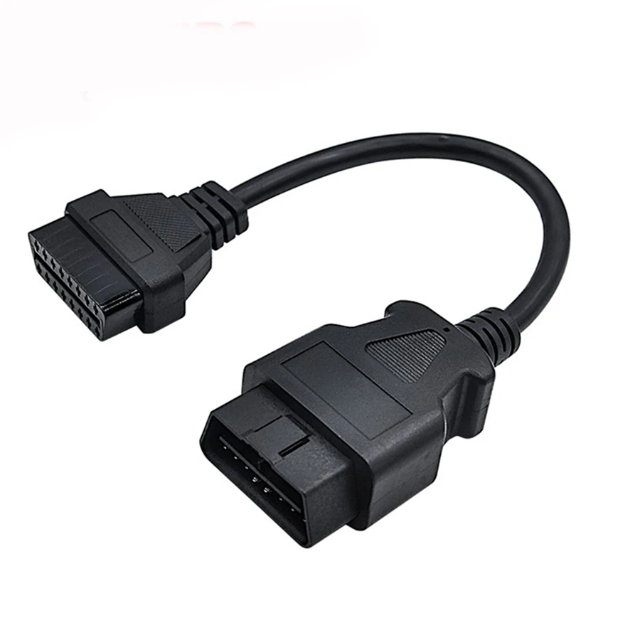 Round 30cm OBD 2 II OBDII OBD2 16 Pin Male to Female Diagnostic Extension Cable 16PIN Wire Connector Adapter | Автомобили и