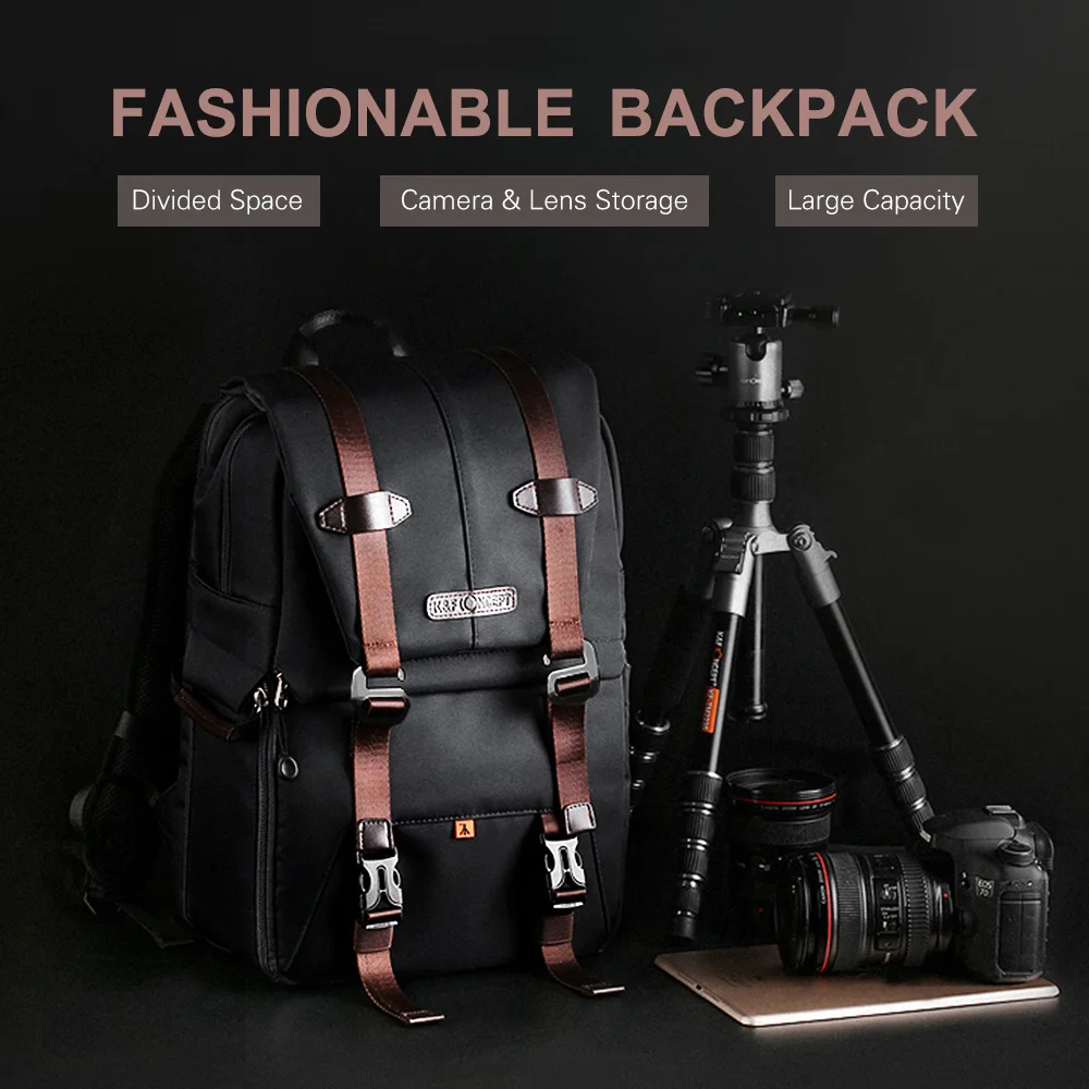 Рюкзак K & F CONCEPT для фотоаппарата сумка ноутбука 15 6 дюйма с защитой от дождя со