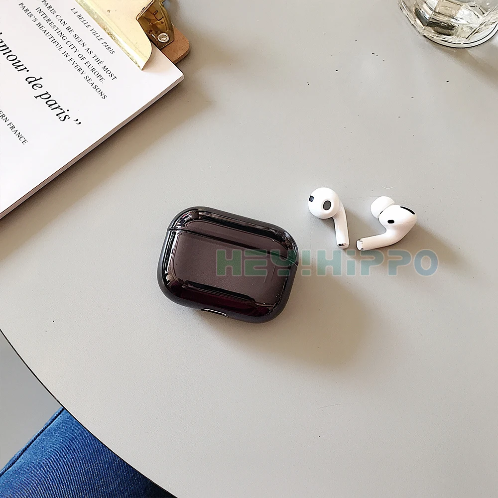 Pro-Black С гальваническим покрытием жесткий корпус наушников оболочка для Apple Airpods Pro защитный чехол роскошный золотой ящик анти-падение Крышка для airpods 2 - Цвет: Pro-Black