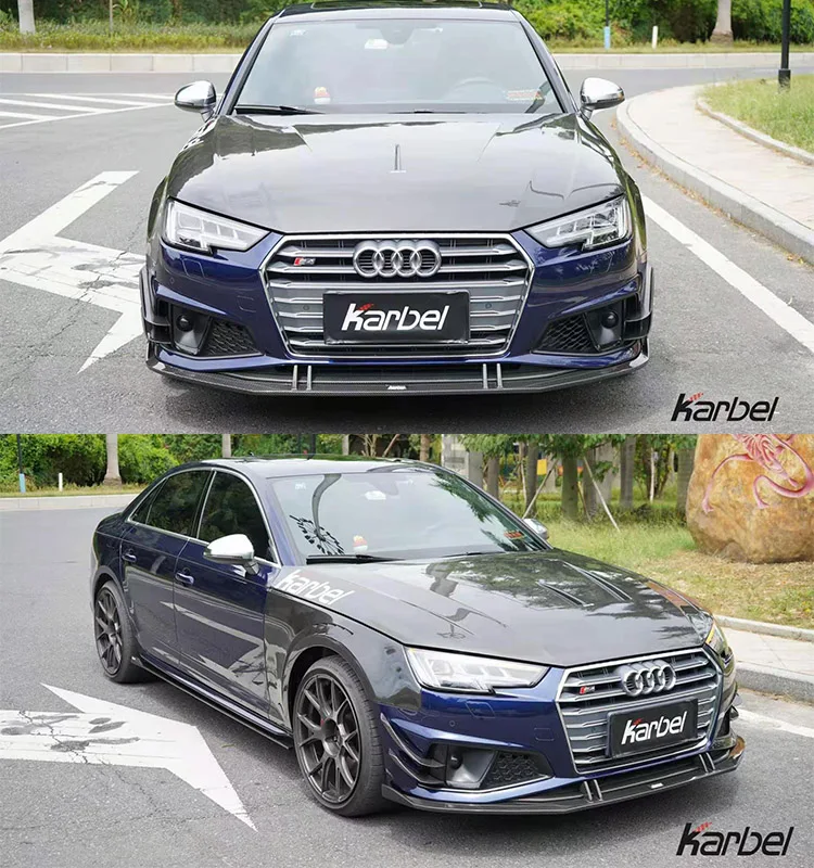 

KARBEL FOR AUDI A4 S4 B9 2019 CARBON FIBER FRONT LIP SPLITTER