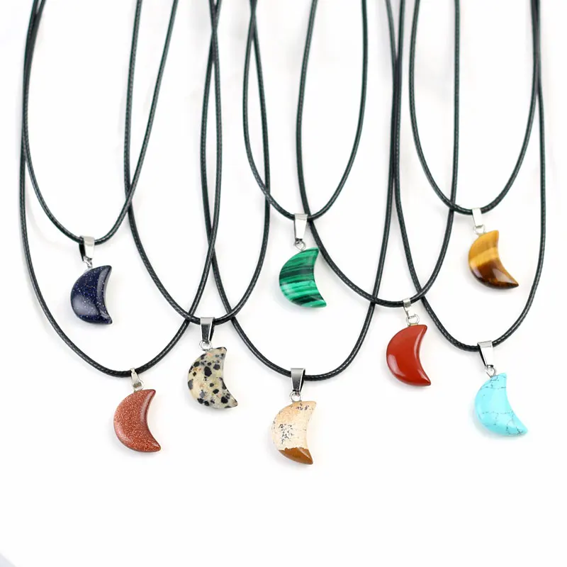 Ожерелье-чокер в форме полумесяца с кварцевым камнем женские ожерелья