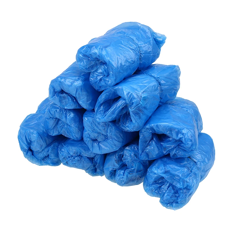 

100Pcs Plastic Shoe Dust Covers Disposable Waterproof Shoes Boots Cover Pouch Outdoor Rainy Shoe Cleaning Organizer Accessories