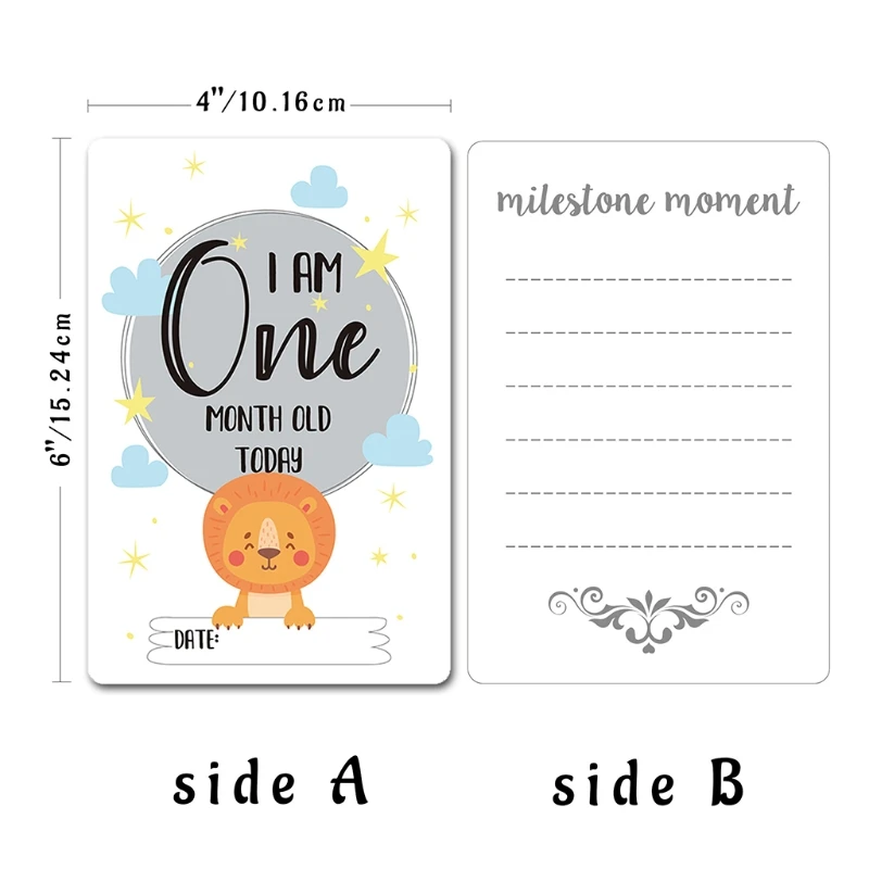

2021 New First Year Baby Moment Cards for Milestone Moments Capture Cherished Moments