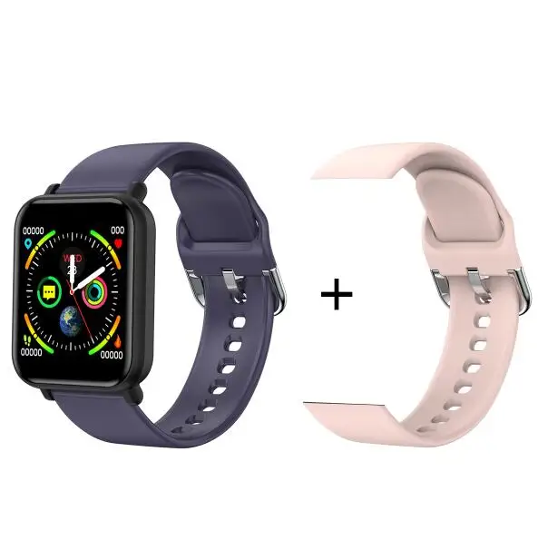blue Add pink strap R16 Смарт-часы для женщин и мужчин спортивная мода Ip67 Водонепроницаемый фитнес-трекер для активности пульсометр с полями Smartwatch Vs P68 P70 браслет - Цвет: blue Add pink strap