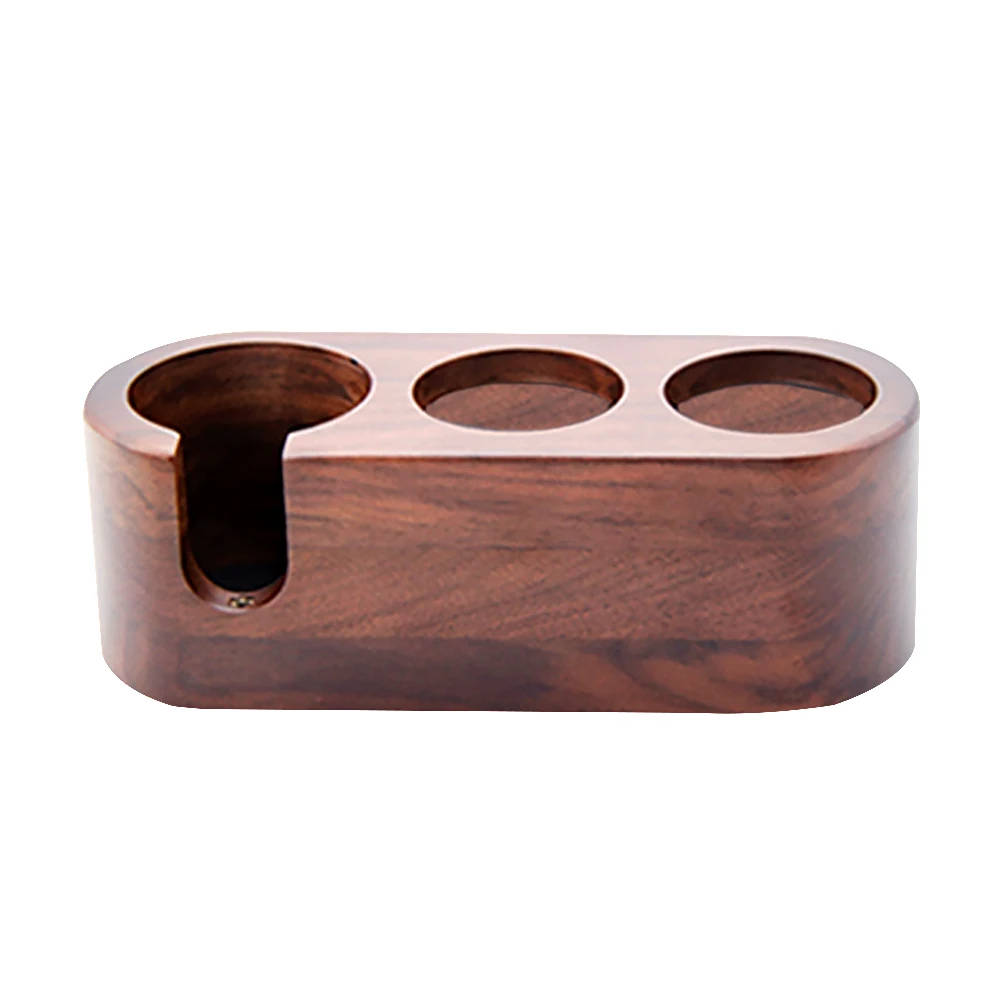 

Distributor Handle Bracket Coffee Tamper Holder Storage Rack Non Slip Home Cafe Stand Professional Walnut Wood Stable