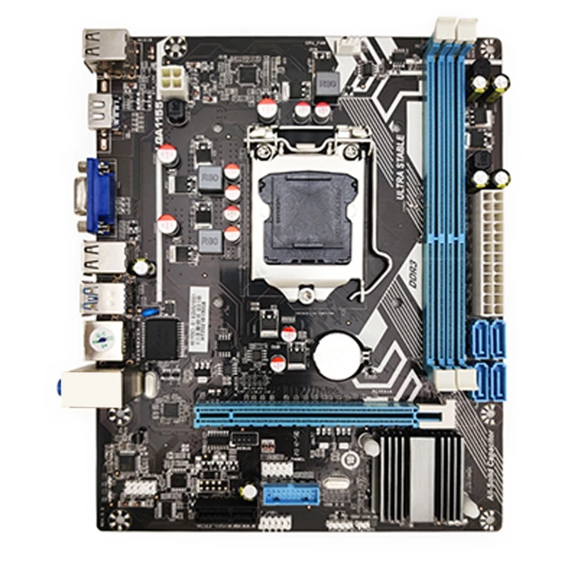 

H61 LGA 1155 Материнская плата DDR3 двухканальная память 16 Гб для-Intel H61 LGA1155 Core I3 I5 I7 ЦП Xeon Материнская плата 1155