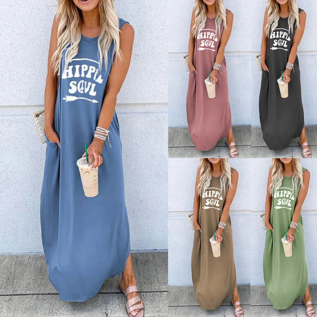 

JAYCOSIN 2019 Women Summer Dress Vintage Printed Casual Daliy Boho Long Maxi Dress Female Boho Loose Dress Plus Size Vestidos 7