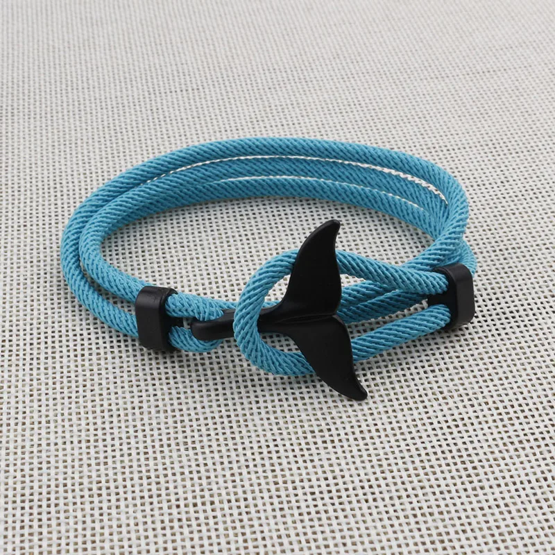 NIUYITID New Whale Tail Anchor Bracelet Women Red thread Nautical Male Men Charm Braclet Jewelry lovers' Accessories