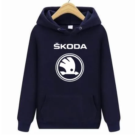 

2021 Plus Size S-4XL Hoodies Men Skoda Car Logo Print Casual Harajuku Long Sleeve Hooded Sweatshirts Mens Jacket Man Hoody