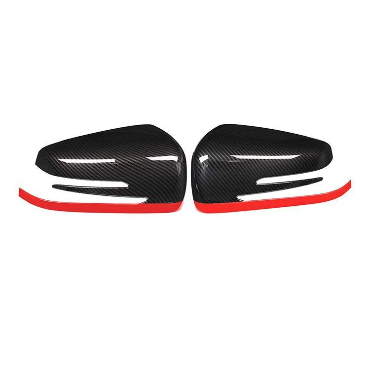 2 шт. Углеволокно боковое зеркало заднего вида Крышка Накладка для Mercedes Benz A B C E GLA