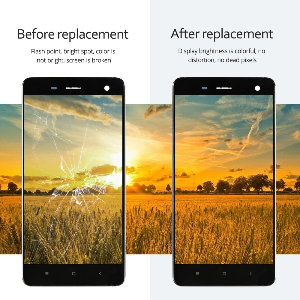 100% протестированный 5 0 &quotдисплей для XiaoMi Mi4 ЖК экран с сенсорным дигитайзером и