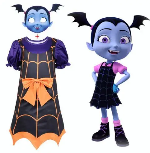 2019 Children's Clothes Baby Girls Dress Vampirin Kids Cute Cartoon Trolls Princess Dresses Pajamas Home cartoon Vampirina | Детская
