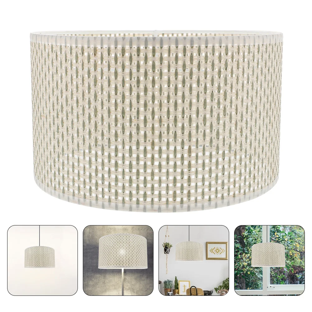 

1 шт. современный стиль E27 светлый чехол Модный тканый Абажур Настольная лампа абажур