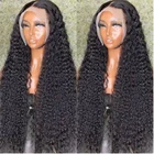 26 дюймов длинные 180 плотность Курчавые Кудрявые черные натуральные кружевные передние парики для женщин с детскими волосами предварительно выщипанные безклеевые ежедневные Косплей
