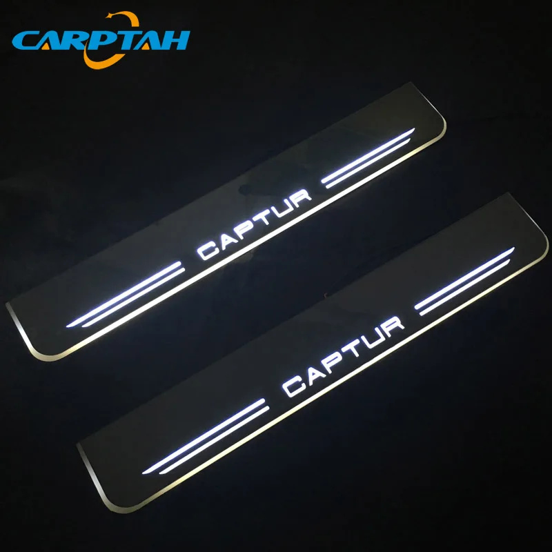 CARPTAH отделка педали автомобиля наружные части светодиодный порог Накладка тропинка динамический стример светильник для Renault Captur