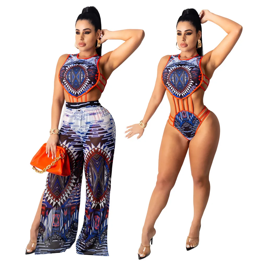 

Two Piece Set African New Dashiki Fashion Striped Suit Top And Pants Super Elastic Party For Women Sets Outfits Africa Clothes