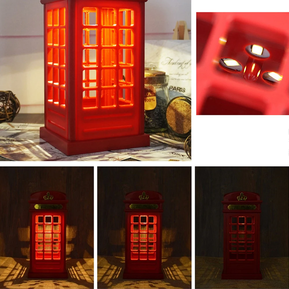 IVYSHION Настольный светильник регулируемый в стиле ретро лондонская телефонная