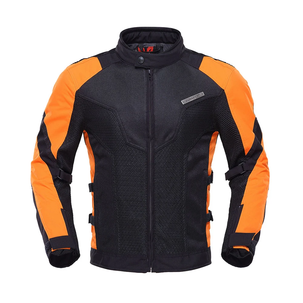 183 Orange Jacket DUHAN, летняя мотоциклетная куртка, Мужская мотоциклетная куртка, Chaqueta, одежда для езды на мотоцикле, дышащая сетчатая куртка для прогулок, гонок, мотоциклетная куртка - Color: 183 Orange Jacket