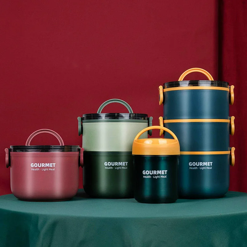 1-3 Layers Of Matte Exterior Stainless Steel Leak-Proof Heat Preservation Can Store Large-Capacity Food Fresh-Keeping Box | Дом и сад