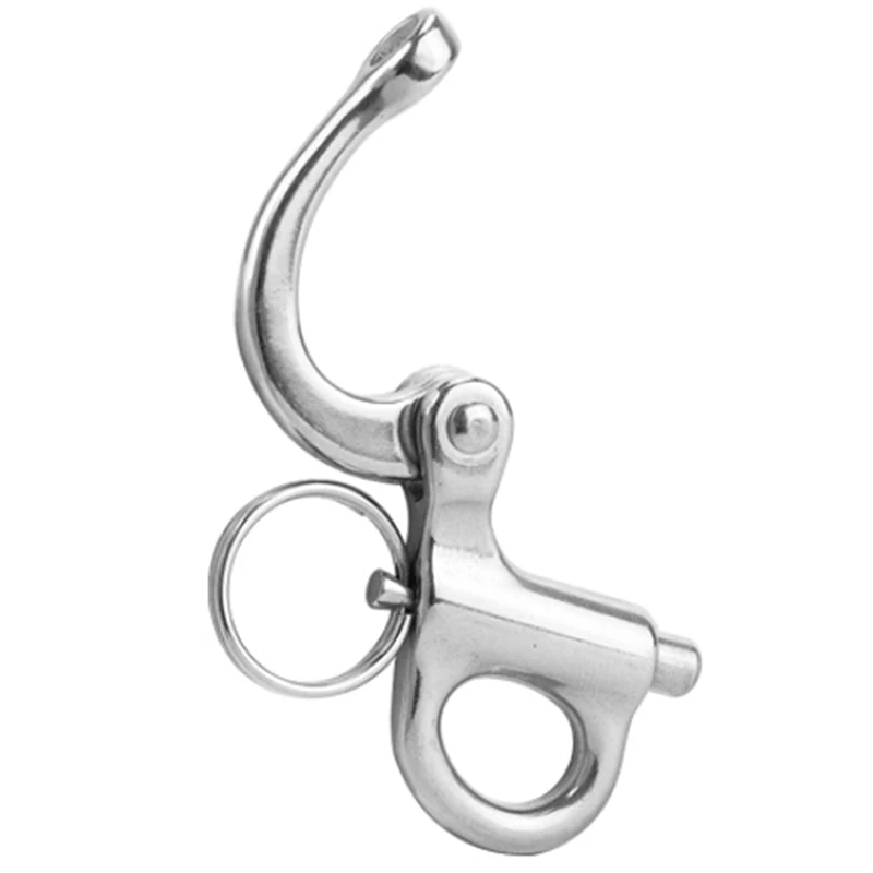 

Hot Stainless Steel 316 Rigging Sailing Fixed Bail Snap Shackle Fixed Eye Snap Hook Sailboat Sailing Boat Yacht Outdoor Living