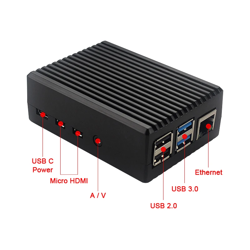 Raspberry Pi 4 Model B Aluminum Alloy Case Metal Enclosure Passive Cooling Shell Heat Dissipation Box for 4B | Компьютеры и офис