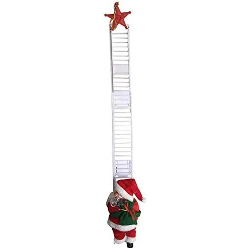 

Christmas Funny Santa Claus Electric Climb Ladder Hanging Decoration Christmas Tree Ornaments New Year Kids Gifts Party Decor