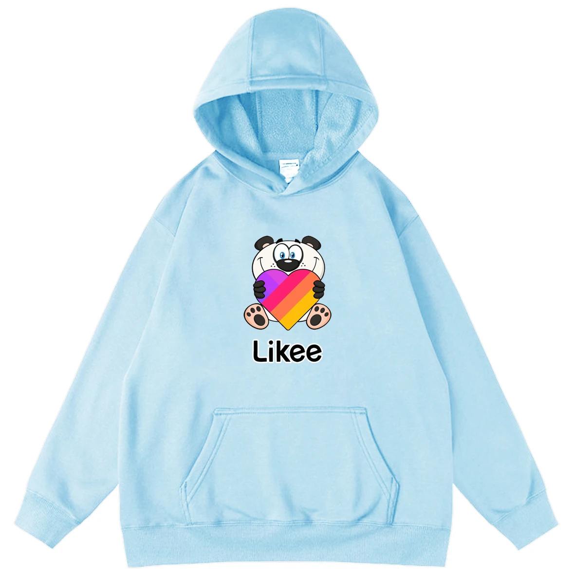 

LIKEE Funny Print Pullover Russian APP Sweatshirt Men's Hoodie INS Style Streetwear Men Casual Teen Clothing Loose Hoodies Male