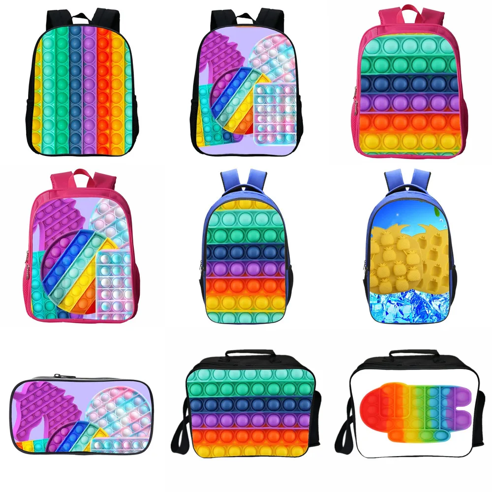 Рюкзак детский с 3D-принтом Аниме Сумка для ноутбука и учебников школьные