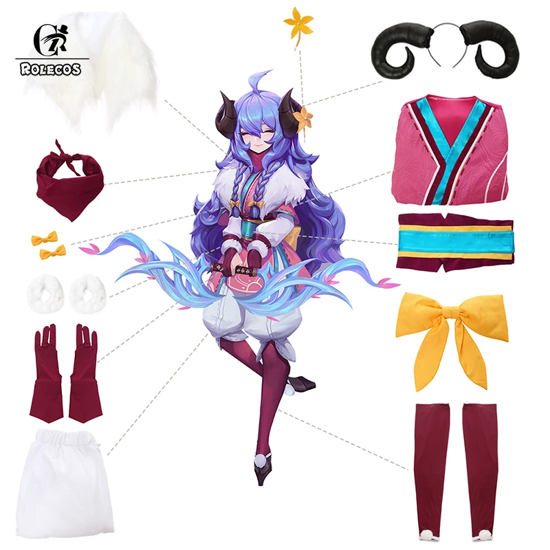 ROLECOS игры Лига Легенд Дух цветок родственных Костюмы для косплея костюмы Для