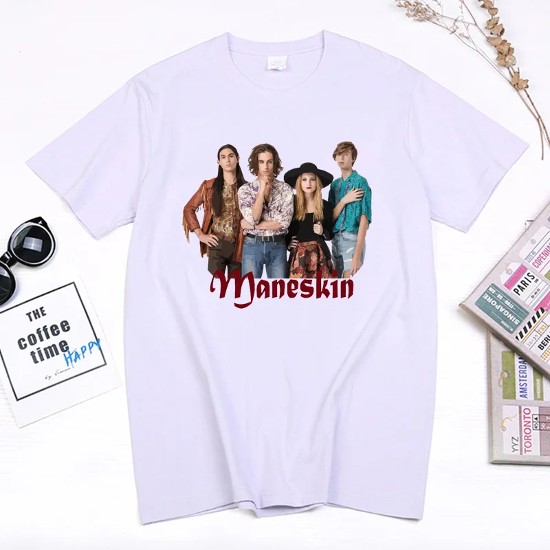 

Maneskin Italian Band Damiano David Women T Shirt Summer Fashion Casual Hipster T-Shirts Unisex Harajuku Streetwear Hip Hop Tee