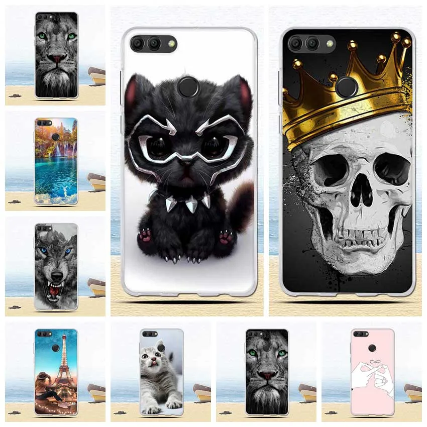 Чехол для Huawei Y9 2018/Enjoy 8 Plus 5 93 дюймов мягкий силиконовый чехол из ТПУ с принтом