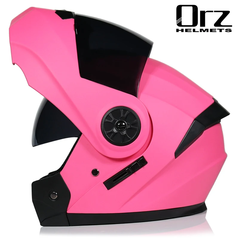 Защитный мотоциклетный шлем защитный с двумя линзами внутренним солнцезащитным