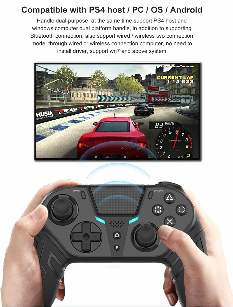 Беспроводной игровой контроллер для Sony Bluetooth-совместимый геймпад Playstation 4
