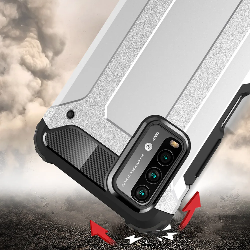 

Combo Drop resistance Rugged Case For Poco M3 Defender Armor Shield Cover For Xiaomi Little M3