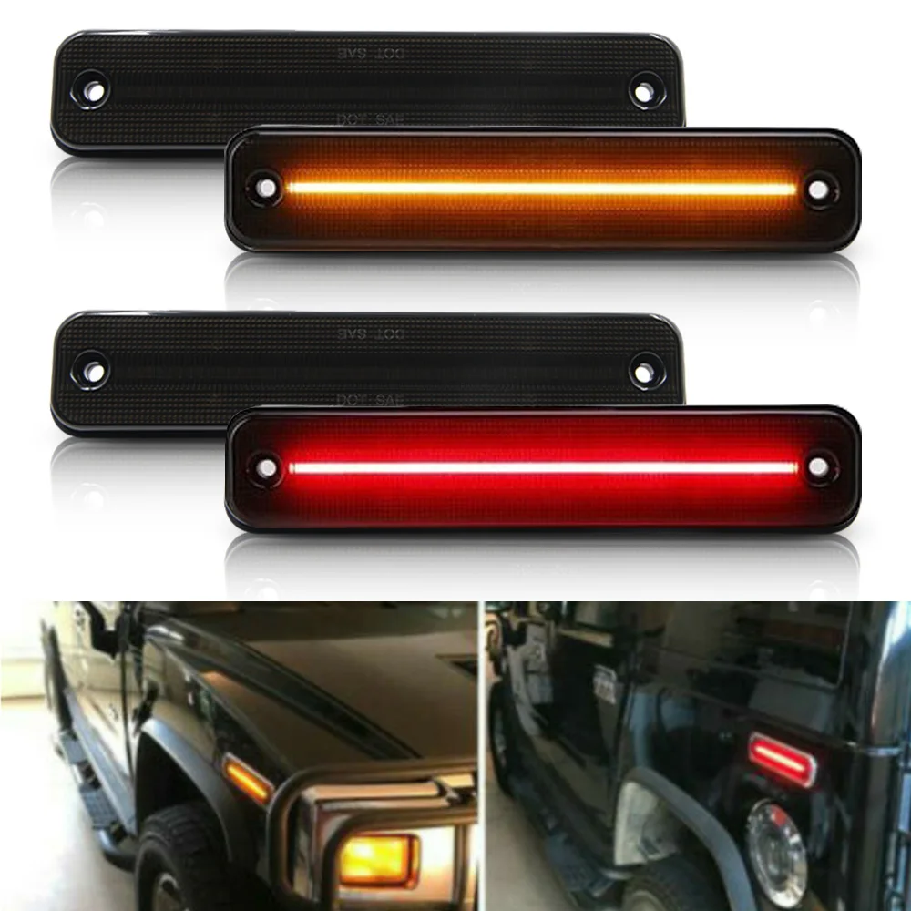 Полный приблизительный комплект для 2003 2009 Hummer H2 копченая линза янтарного