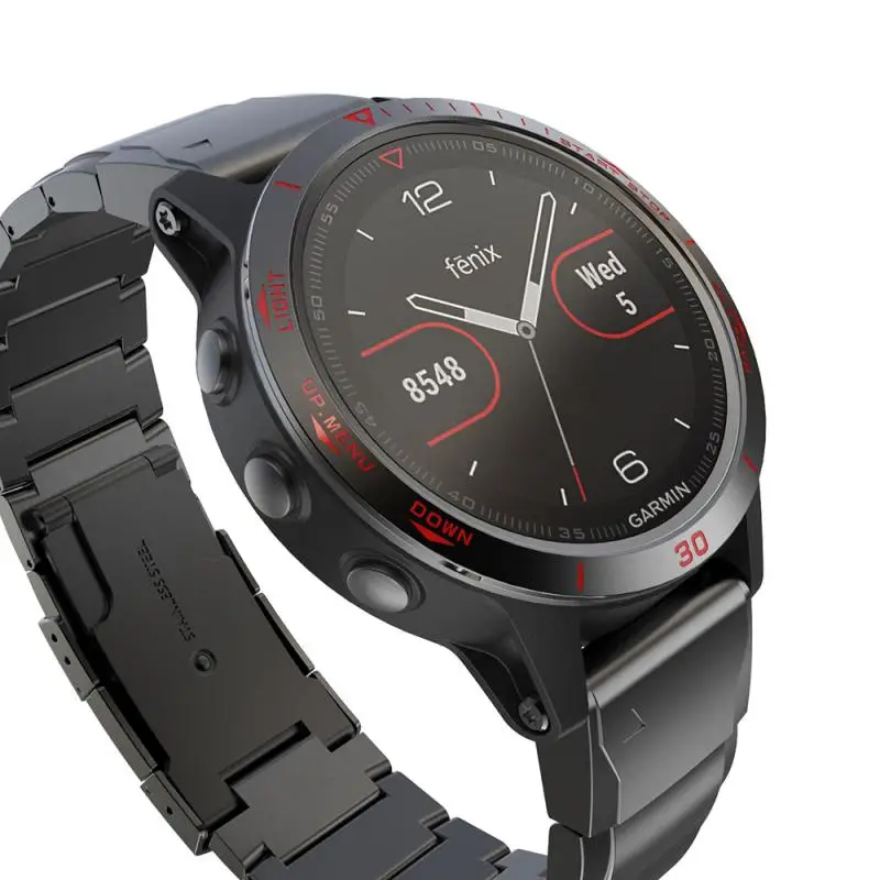 Наклейка на чехол для часов Garmin Fenix5 защита от царапин металлическое стальное